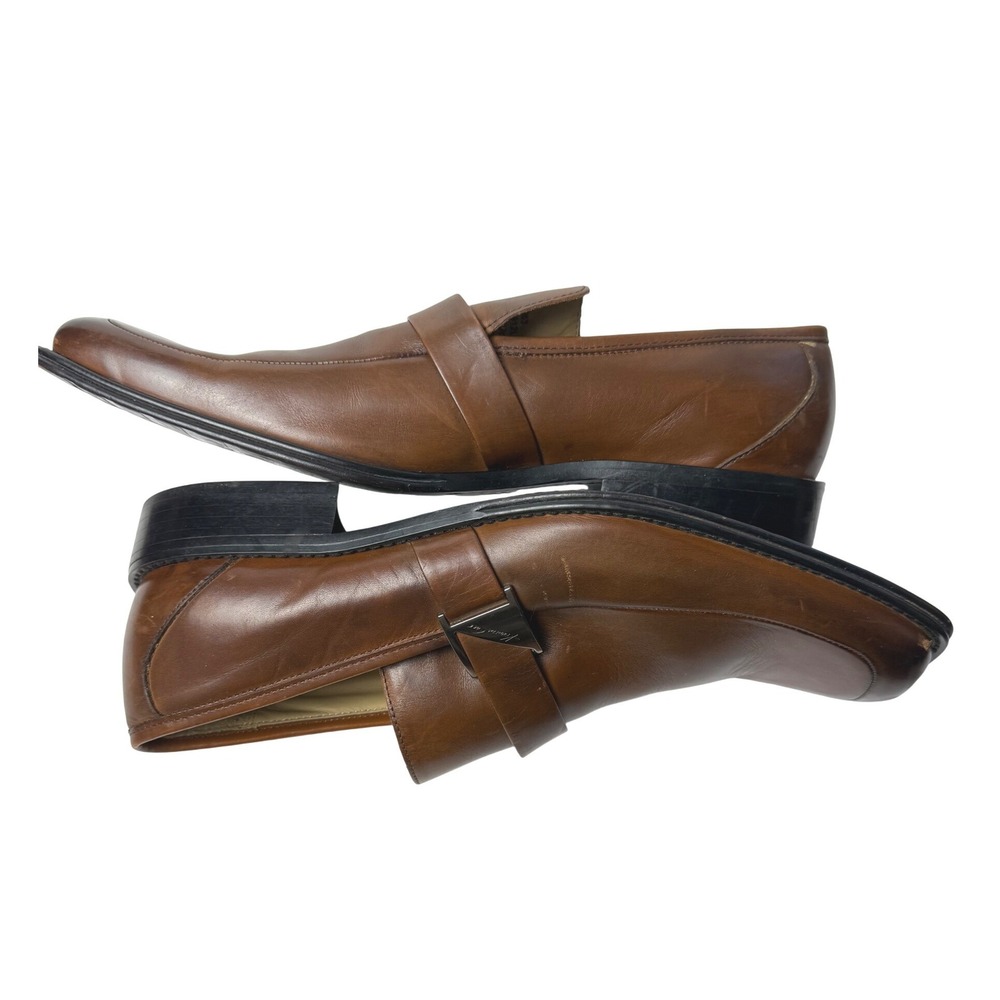 Kenneth Cole New York Brown Leather Slip-On Loafers - Picture 6 of 10